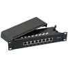 EFB Elektronik 37736SW.8, 5000 Mbit/s, RJ-45, auksinis, juodas, montavimas į stelažą, 1U