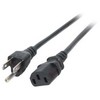 Efb Elektronik EFB maitinimo laidas USA/NEMA 5-15P-C13 180°, juodas, 1,8 m, 3SJT AWG14x3C