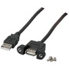 Efb Elektronik USB kabelis Roline USB-A - 2m juodas (K5291SW.0,5V2)