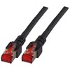 Efb Elektronik EFB EFB RJ45 patch kabelis S/FTP Cat.6 LSZH 0,15 m Juodas grynas varis patentuotas ilgio įspaudas ant lenkimo reljefo