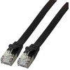 EFB RJ45 Komutacinis kabelis U/FTP, Cat.6A, RohCable TPE 4,0mm ultraflex, 0,5m, juodas (K5547SW.0,5)