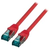 EFB kabelis RJ45 S/FTP, Cat.6A, LSZH, 7,5 m, raudonas