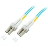 EFB EFB LWL Kabelis Duplex Jumper LC-LC 50/125 OM3 10 Meter LSZH Halogenfrei aqua 2.0mm geprueft mit Messprotokoll