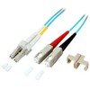 Efb Elektronik EFB LWL dvipusis trumpiklis LC-SC 50/125 OM3 1 metro LSZH be halogenų vanduo 2,0 mm, išbandytas su matavimo protokolu
