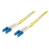 Efb Elektronik EFB EFB LWL Kabelis Duplex Jumper LC-LC 9/125 OS2 0,5 Meter LSZH Halogenfrei gelb 2.0mm geprueft mit Messprotokoll