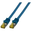 EFB EFB jungiamasis kabelis Cat6a S/FTP LSZH su Cat7 žaliu kabeliu 1,5 m MĖLYNAS 10 Gigabit Ethernet 600MHz 4x2xAWG26/7 Atsparus ugniai Mažai dūmų skleidžiantis