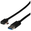 Efb Elektronik EFB USB 3.2 Gen1 5Gbit 3A jungiamasis kabelis, A tipo kištukas - C tipo kištukas, 90 laipsnių, 3m