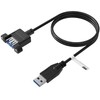Kabelis USB EFB Przedłużacz A-A Montuojama USB3.0 0,5 m Juodas (K5265SW.0,5V2)
