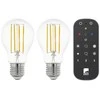 EGLO - 2x E27 A60 rinkinys, nuotolinio valdymo pultas - Balta - Zigbee, Bluetooth