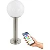 EGLO - Nisia-Z lauko toršeras iš nerūdijančio plieno ir baltas H52.5 - RGB + TW - Zigbee, Bluetooth