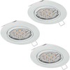 EGLO Įleidžiamas lubinis šviestuvas, 3 vnt. komplektas, Eglo Peneto 3x5W GU10-LED, baltas 94406 - 94406