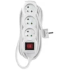 Emos Extension cable 7 m / 3 sockets / with switch / baltas / PVC / 1.5 mm2