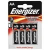 Energizer E300132900, Vienkartinės baterijos, AA, Šarminės, 1,5 V, 4 vnt., Juoda, Sidabras