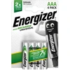 Energizer Recharge Universal, įkraunama baterija, AAA, šarminė, 4 vnt., 500 mAh, žalia, sidabrinė