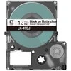 EPSON Matte Tape Clear/Juodas 12mm 8m LK-4TBJ