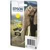 Epson „Elephant“ vienkartinė pakuotė, geltona, 24XL „Claria Photo HD“ rašalas, geltonas, pigmento pagrindo rašalas, 8,7 ml, 1 vnt., 740 puslapių