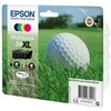 Epson Golfo kamuoliukų kelių spalvų pakuotė, 4 spalvos, 34XL DURABrite Ultra rašalas, didelės (XL) talpos, juoda, žydra, rausvai raudona, geltona, pigmentinis rašalas, 16,3 ml, 10,8 ml, 1 vnt.