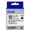 Epson C53S655008 etikečių juosta LK-5TBN klijai 18mmx9m juodi ant skaidraus
