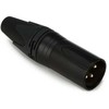 Equip 147930 kištukas 3 kontaktų XLR juodas