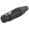 Equip Kabelinė jungtis 3-pin lizdas juoda