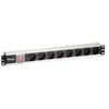 Equip Steckdosenleiste 19(1HE)8fach Schukon. 1.8m Alu Sch