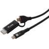 Adapteris AV Equip Equip Adapteris USB-C->USB-C+HDMI PD100W 4K/ 60Hz 3.00m Alu.