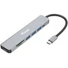 HUB USB Equip Equip Dock USB-C->HDMI,3x USB3.0, 100W PD,SD/TF juodas