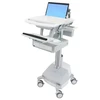 Laikiklis Ergotron StyleView, Multimedia cart, Aliuminio, Pilkas, Baltas, Aliuminio, Plastic, Zinc steel, Nešiojamas kompiuteris, 9.1kg, 43.9 cm (17.3")