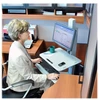 Laikiklis „Ergotron“ – „WorkFit-C“, viengulė LD sėdima-stovima darbo stotis