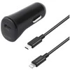 ESSENTIALS Automobilinis įkroviklis 20 W, USB-C-Lightning laidas, 1 m, juodas