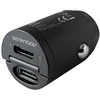 ESSENTIALS Automobilinis įkroviklis 2x USB-C PD 30W, dvigubas iš viso 24W, juodas