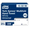 Essity Denmark As Rankšluosčių lapas, Tork Xpress, Multifold H2, 2 sluoksnių, baltas, pakuotė su 226 vnt.