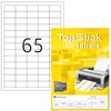 Herma Etiketter TopStick 38,1x21,2 mm hvid - (100 ark x 65 stk.)