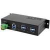 „Exsys EXSYS EX-1185HMVS-2“ 4 prievadų metalinis USB 3.2 Gen1 su 15KV ESD viršįtampių apsauga