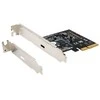 Exsys IO Exsys PCIE3.0 x4 1xType- C USB 3.2 Gen2x2 (EX- 12011) LP rašalas. Žemo profilio SlotBlech