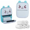 Etikečių spausdintuvas ExtraLink EXTRALINK EPP-002 PORTABLE MINI Spausdintuvas Mėlynas + PAPIER TERMICZNY ZWYKŁY 5 SZT