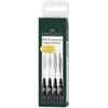 Rašikliai piešimui Faber-Castell PITT, XS, S, F, M, 4 vnt., juodos spalvos