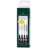 Rašikliai piešimui Faber-Castell PITT, XS, S, F, M, 4 vnt., juodos spalvos