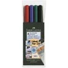 Permanentinis žymeklis CD/DVD diskams FABER CASTELL MULTIMARK F, 4 sp. komplektas