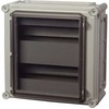 FIBOX DIN bėgelio dėžutė 280 x 280 x 160 mm su 1 atlenkiamu dangteliu, 2 x 13M, IP65