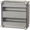 FIBOX DIN bėgelio dėžutė, aukštis x plotis x gylis 380x280x130 mm, komplektuojama su šoniniais varstomais dangčiais 3x14M IP65