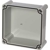 FIBOX dangtelis EK polikarbonatas 190 x 190 x 80 mm pilkas su varžtais