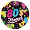 Fiesta 80-ųjų „Forever“ popierinės lėkštės, 23 cm