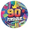 Fiesta 90-ųjų „Forever“ popierinės lėkštės, 23 cm
