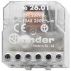 „Finder“ skydelyje montuojama užsklendžiama galios relė, 12 V AC ritė, 10 A perjungimo srovė, SPST-NO