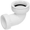 FIX-PRO balta 90 laipsnių išleidimo alkūnė 1 1/4" - 32 mm su jungiamąja veržle
