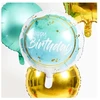 Folat Bv Turkio spalvos „Happy Birthday“ folijos balionas, 45 cm