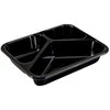 Færch Plastikinis padėklas orkaitei CPET juodas 3 skyrių 1025 ml 2227 420 vnt./indelis - (420 vnt.)
