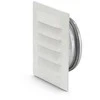 FRESH Metalinės grotelės 145x145 mm su Ø100 mm čiaupu, baltos.