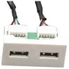 Garbot F22 2x USB 2.0 modulis. F/F. 20 cm. Balta, balta, 45 mm, 22,5 mm